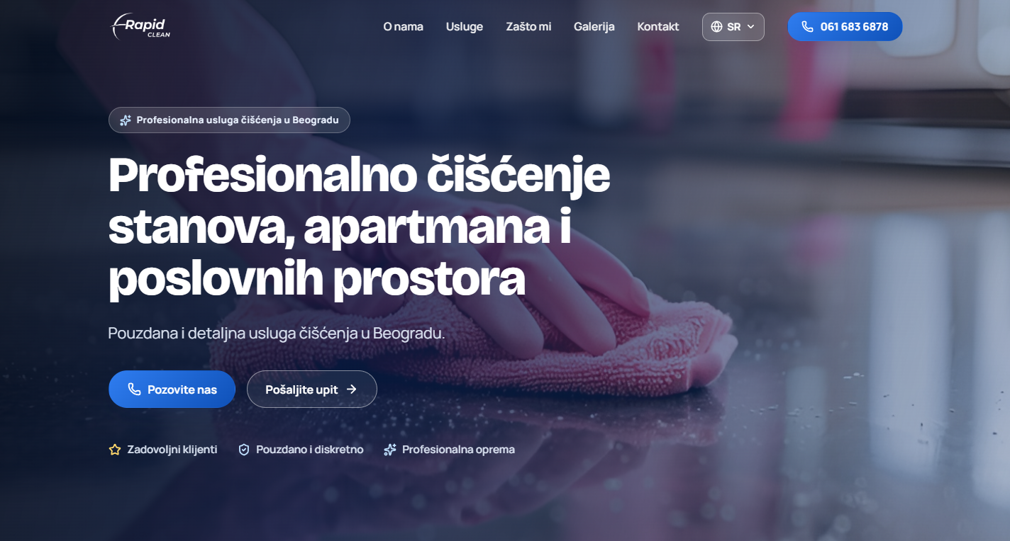 Rappid Clean website preview